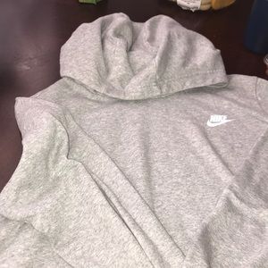 grey nike turtle neck hoodie